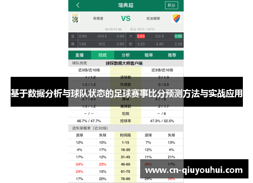 基于数据分析与球队状态的足球赛事比分预测方法与实战应用